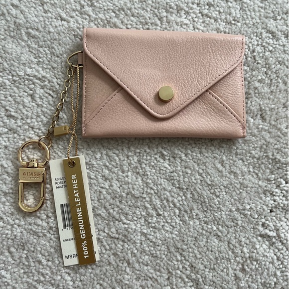 Aimee Kestenberg Ashley Leather Keychain Pouch - Rose pink - Picture 1 of 3